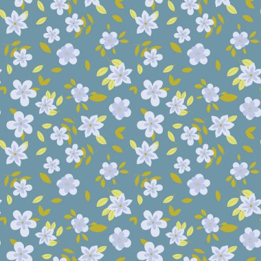 Çiçek deseni kusursuz. Vektör illüstrasyonu.