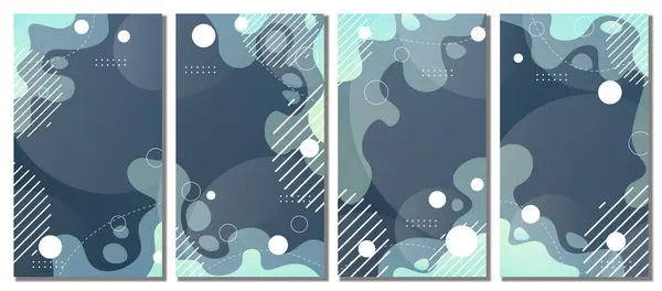 Abstract Modern Template Set Background Vector Illustration — Stok Vektör