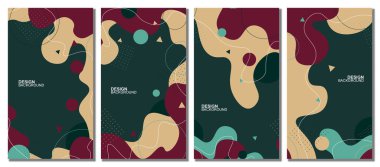 Abstract modern template set background. Vector illustration.