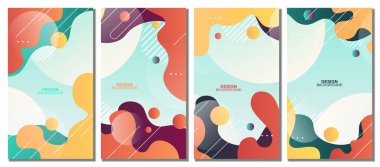 Abstract modern template set background. Vector illustration.