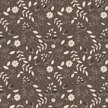 Çiçek deseni kusursuz. Vektör illüstrasyonu.