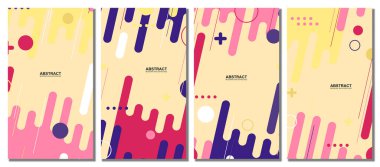 Abstract colorful template set background. Abstract background. Vector illustration.