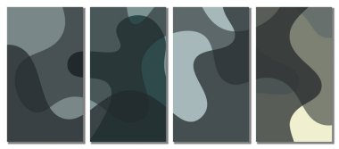 Abstract wavy set background. Abstract illustration. Vector illustration.