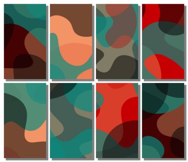 Abstract wavy set background. Abstract illustration. Vector illustration.