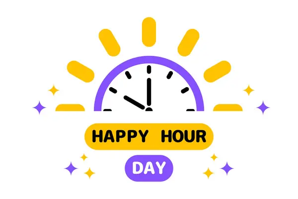 National Happy Hour Day Background Illustration Vectorielle Vecteur En Vente