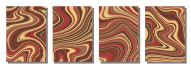 Abstract psychedelic groovy set background. Vector illustration.