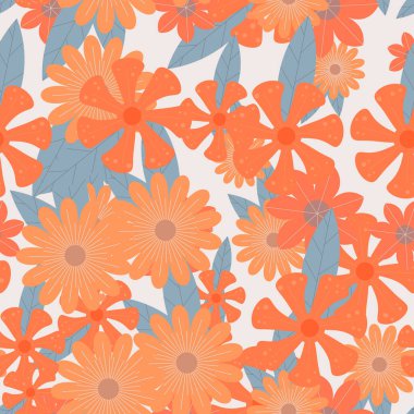 Soyut çiçek desenli arka plan. Vektör çizimi. Soyut arkaplan.
