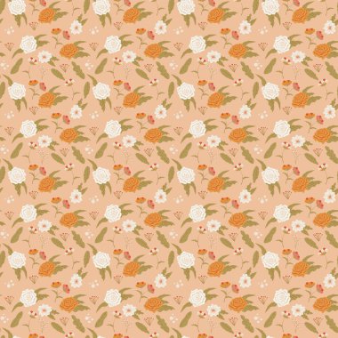 Soyut çiçek desenli arka plan. Vektör çizimi. Soyut arkaplan.