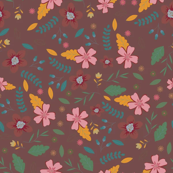 Soyut çiçek desenli arka plan. Vektör çizimi. Soyut arkaplan.