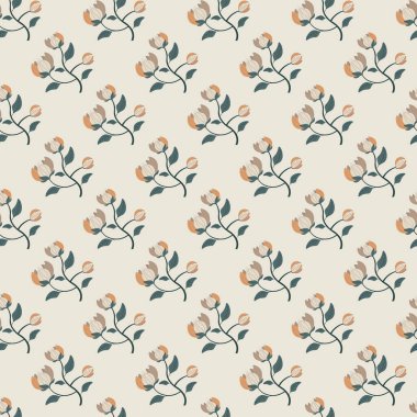 Soyut çiçek desenli arka plan. Vektör çizimi. Soyut arkaplan.