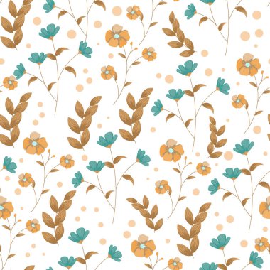 Soyut çiçek desenli arka plan. Vektör çizimi. Soyut arkaplan.