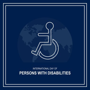 Uluslararası Engelliler Günü geçmişi var. Vektör illüstrasyonu.