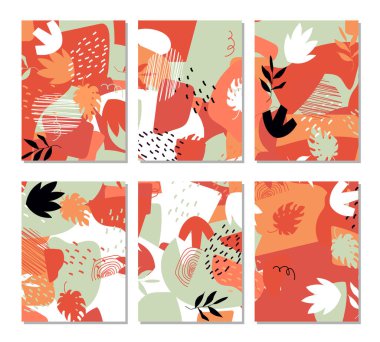 Soyut renkli moda tarzı çiçekli arka plan. Vektör illüstrasyonu.