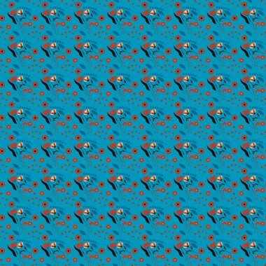 Soyut çiçek desenli arka plan. Vektör çizimi. Soyut arkaplan.