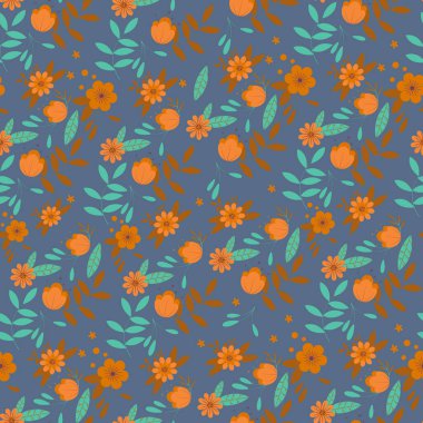 Soyut çiçek desenli arka plan. Vektör çizimi. Soyut arkaplan.