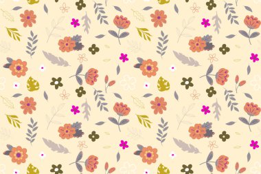Soyut çiçek desenli arka plan. Vektör çizimi. Soyut arkaplan.