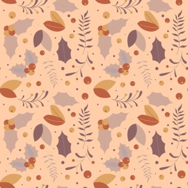 El çizimi Noel desenli tasarım geçmişi. Vektör illüstrasyonu.