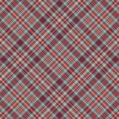 Tartan plaid pattern with texture. Vector illustration.