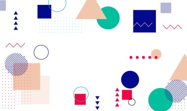 Düz geometrik arkaplan. Soyut arkaplan. Vektör illüstrasyonu.