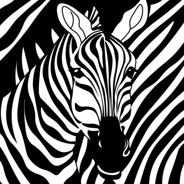 Zebra çizgi film arka planı. Vektör illüstrasyonu.