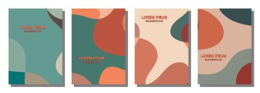 Soyut Dalgalı Set Arkaplanı. Soyut Sancak Arkaplanı. Vektör İllüstrasyonu.