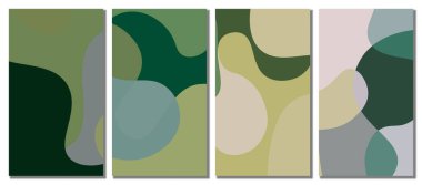 Soyut Dalgalı Set Arkaplanı. Soyut Sancak Arkaplanı. Vektör İllüstrasyonu.