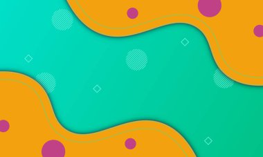 Kağıt tarzı arka planda modern akışkan. Güzel pankartın için şablon.