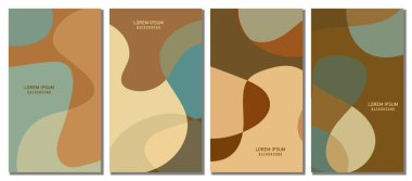 Soyut Dalgalı Set Arkaplanı. Soyut Sancak Arkaplanı. Vektör İllüstrasyonu.