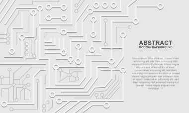 Dijital teknolojilerin 3 boyutlu arkaplanı. Pankart için tasarım.