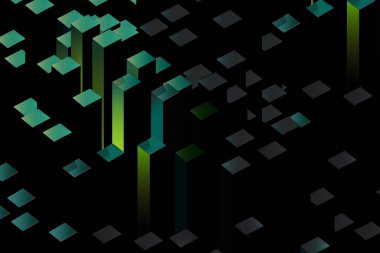 Işıklı geometrik küp arkaplan. Vektör illüstrasyonu.