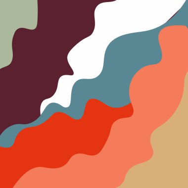 Renkli el çizimi dalga arkaplanı. Basit bir geçmiş. Vektör illüstrasyonu.