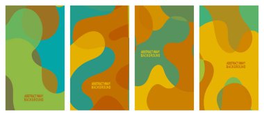 Soyut Dalgalı Set Arkaplanı. Soyut Sancak Arkaplanı. Vektör İllüstrasyonu.
