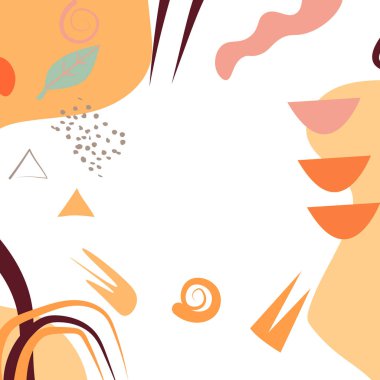 Organik şekilli arka plan. Vektör illüstrasyonu.