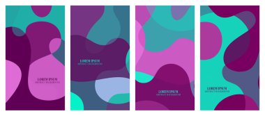 Soyut Dalgalı Set Arkaplanı. Soyut Sancak Arkaplanı. Vektör İllüstrasyonu.