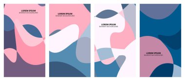 Soyut Dalgalı Set Arkaplanı. Soyut Sancak Arkaplanı. Vektör İllüstrasyonu.