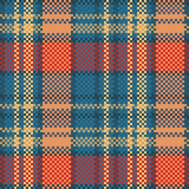 Tartan desenli ve desenli. Vektör illüstrasyonu.