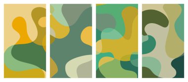 Soyut Dalgalı Set Arkaplanı. Soyut Sancak Arkaplanı. Vektör İllüstrasyonu.