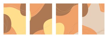 Minimalist abstract hand drawn set background. Vector illustration.