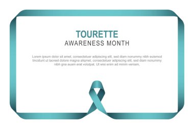 Tourette Farkındalık Ayı geçmişi. Vektör illüstrasyonu.