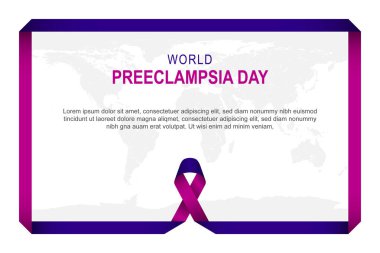 Dünya Preeklampsi Günü geçmişi. Vektör illüstrasyonu.