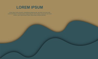 Arka planda dalgalı kağıt tarzı. Vektör illüstrasyonu.