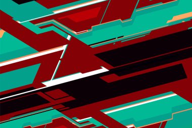 Beyaz arka planda fütürist. Afiş arkaplanı. Vektör illüstrasyonu.