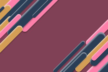 Renkli yuvarlak çizgiler üst üste binen tabela arka planı. Vektör illüstrasyonu.