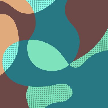 Yarım ton arkaplanlı renkli dalgalar. Vektör illüstrasyonu.