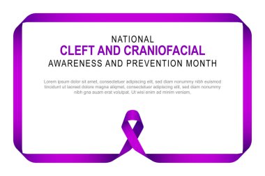 National Cleft and Craniofacial Awareness and Prevention Month. Vector illustration. clipart