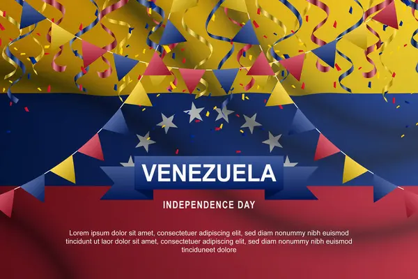 stock vector Venezuela Independence Day background. Vector illustration.