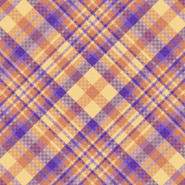 Tartan plaid pattern with texture. Vector illustration.