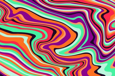 Psikedelik arka plan. Renkli soyut arka plan. Vektör illüstrasyonu.