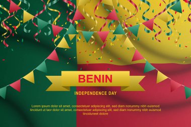 Benin Independence Day background. Vector illustration. clipart