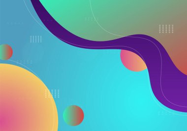 Gradyan sıvı arka planı. Soyut modern dalgalar. Vektör illüstrasyonu.